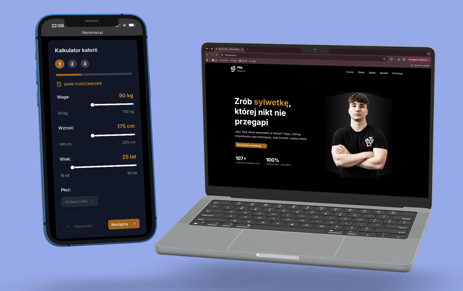 Strona trenera personalnego project screenshot